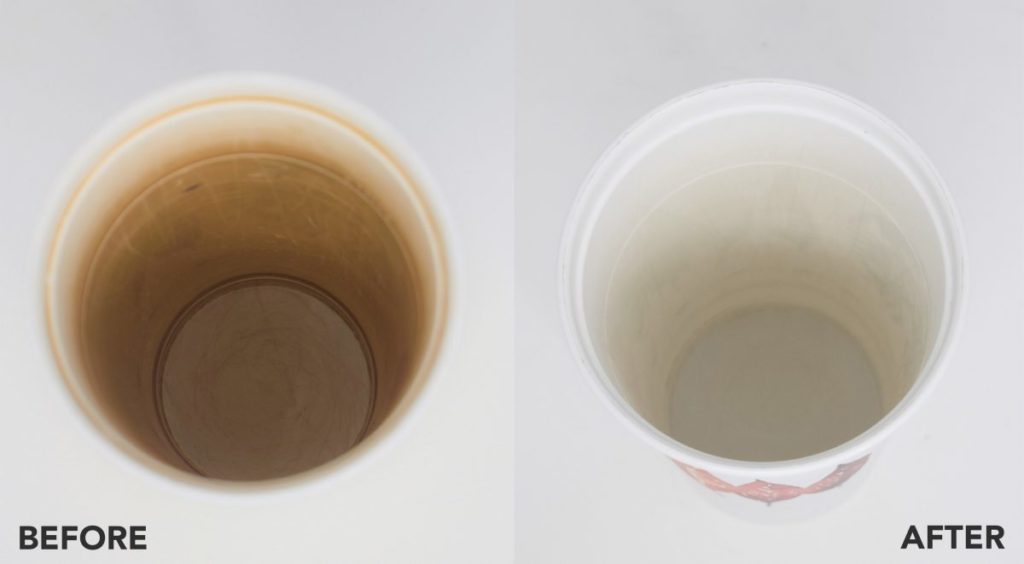 how to remove coffee stains from your mug - before and after image