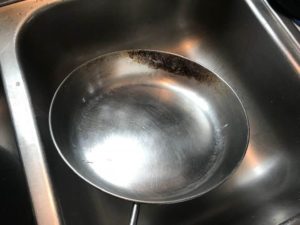 How to Clean a Scorched Pan - Image 2 - Pan Before