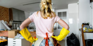lady in kitchen with hands on hips