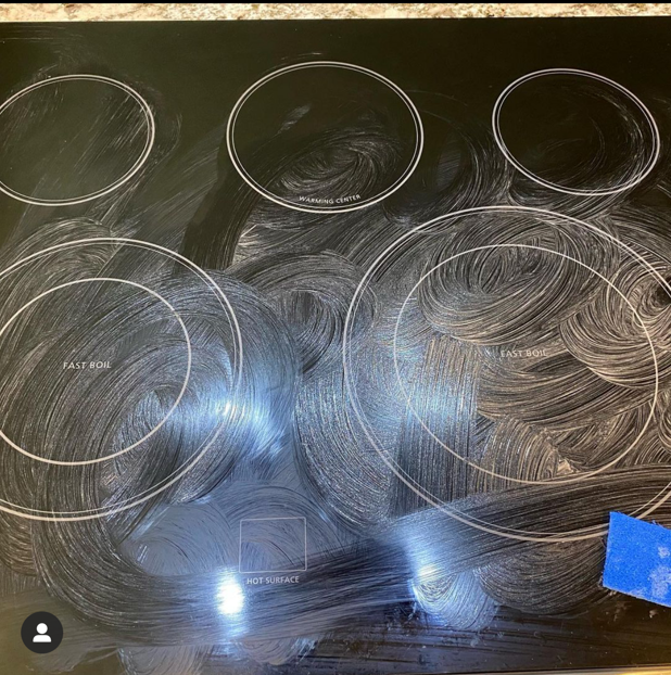 How to Clean a Glass Cooktop - TX House Cleaning - During Photo