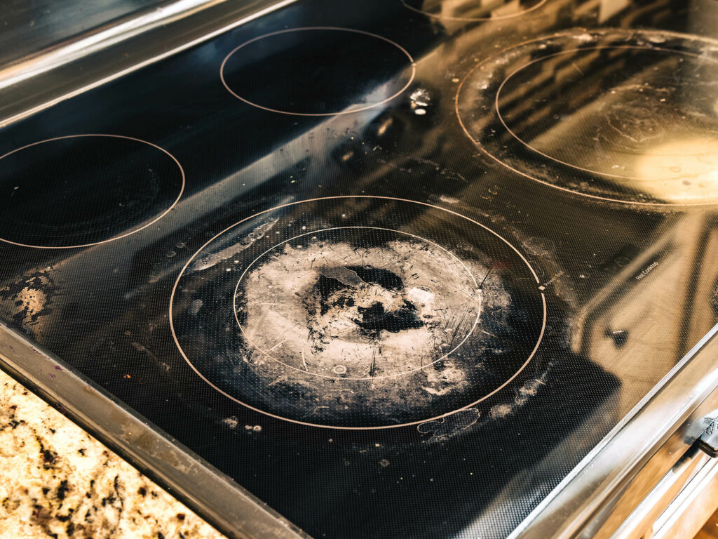 Today, we're going to teach you how to clean a glass cooktop.